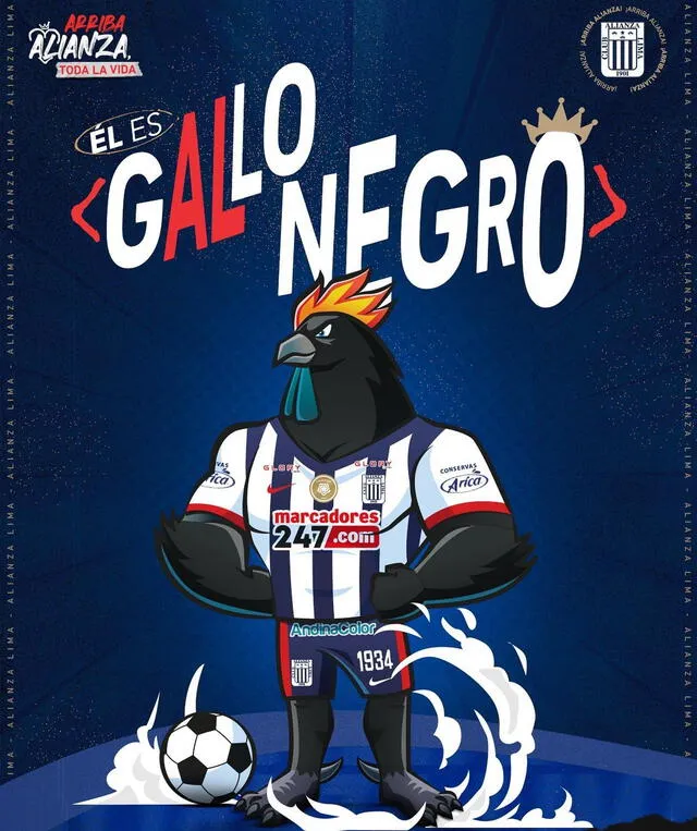 "Gallo Negro" la mascota de Alianza Lima "Gallo Negro" la mascota de Alianza Lima