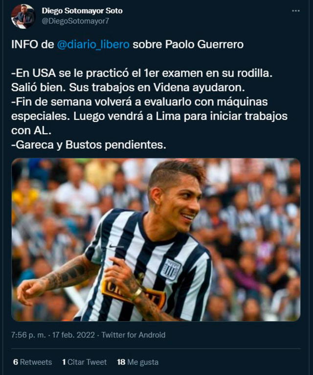 Alianza Lima Paolo Guerrero