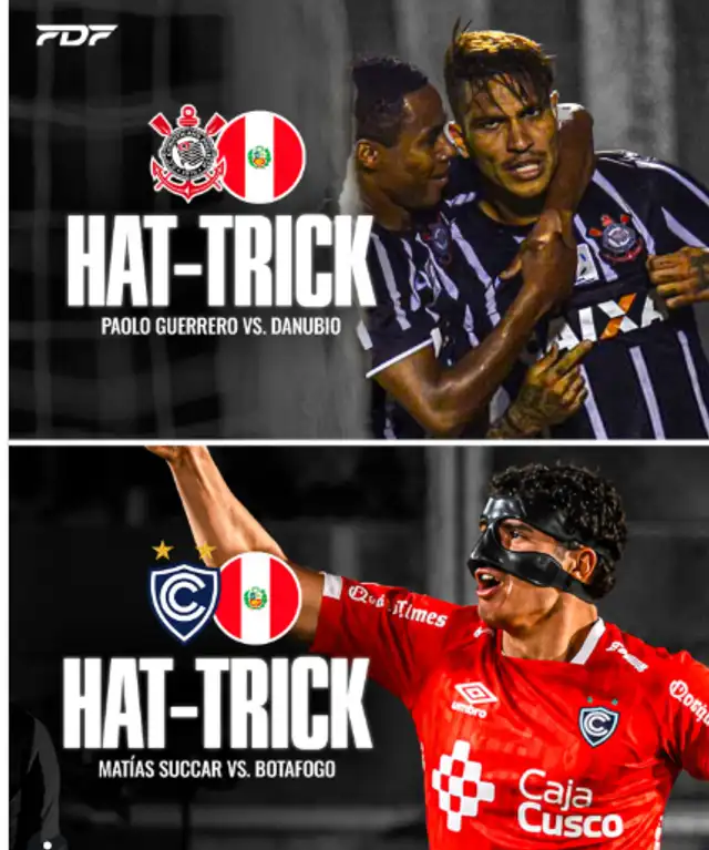 Succar se convierte en el último peruano en marcar un hat-trick en competición de Conmebol. Foto: Fanáticos del Fútbol