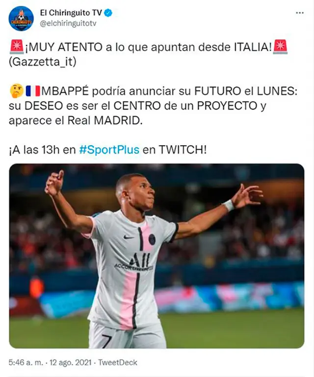 Resumen de lo dicho por Gazzetta de Italia. Foto: Captura.   