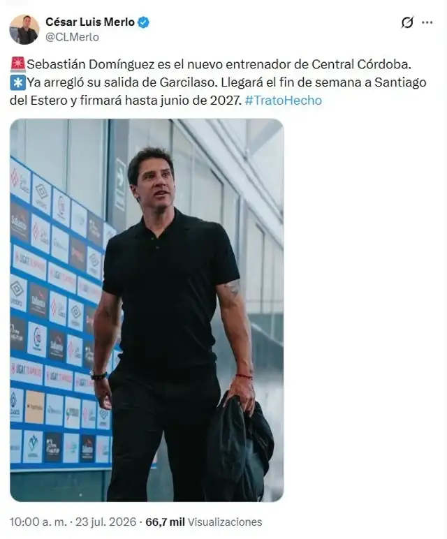 Deportivo Garcilaso, Sebastián Domínguez, Central Córdoba