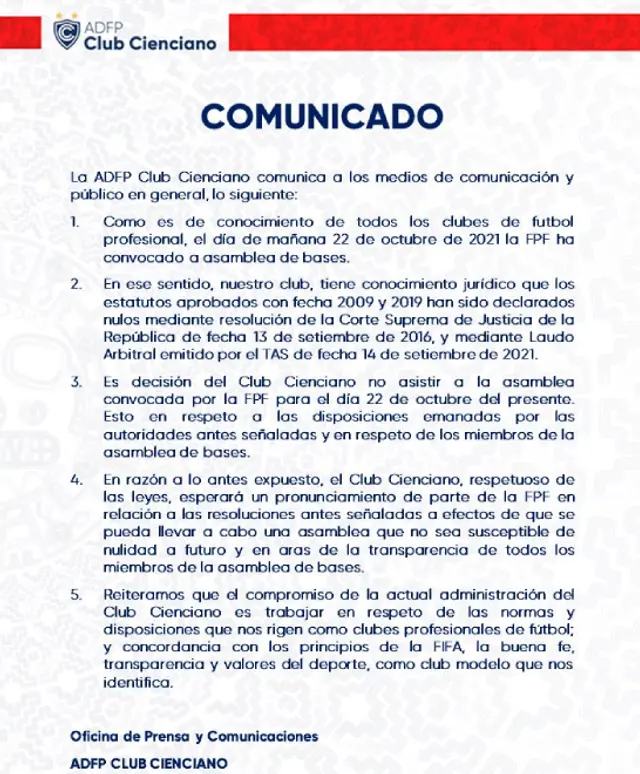 Cienciano Asamblea de Bases