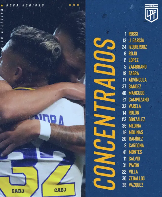 Boca convocados Zambrano