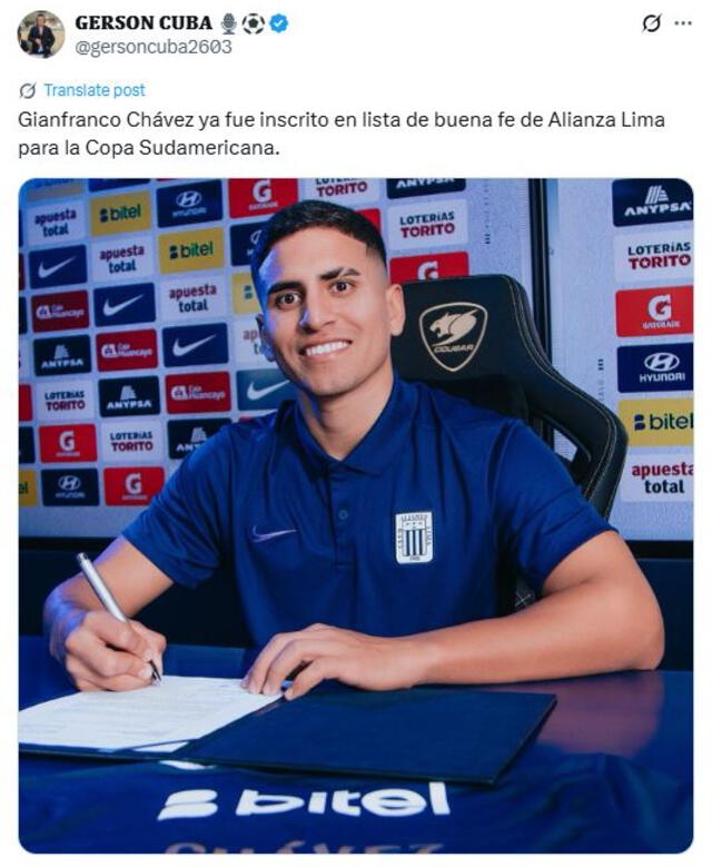gianfranco chavez alianza lima