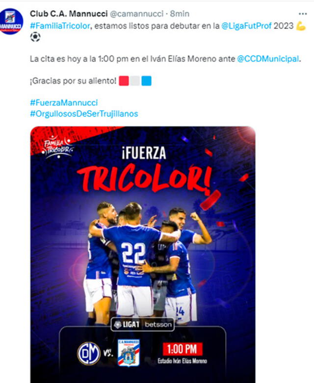 Mannucci listo para el partido contra Municipal Mannucci listo para el partido contra Municipal