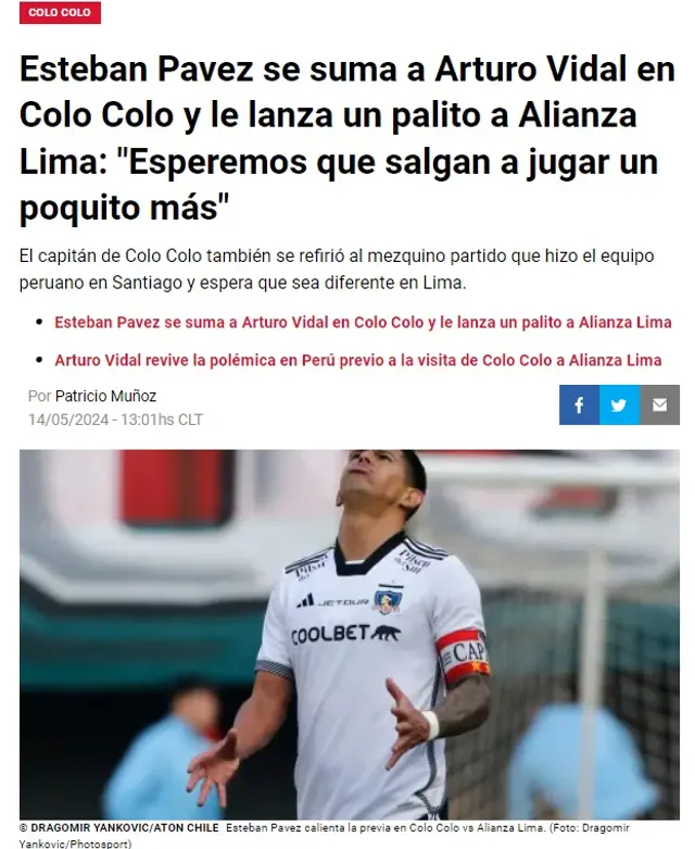 Esteban Pavez se sumó a las críticas de Arturo Vidal