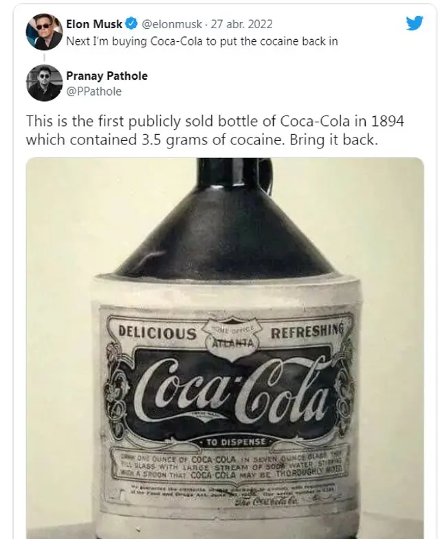 Elon Musk multimillonario compra coca cola Elon Musk multimillonario compra coca cola
