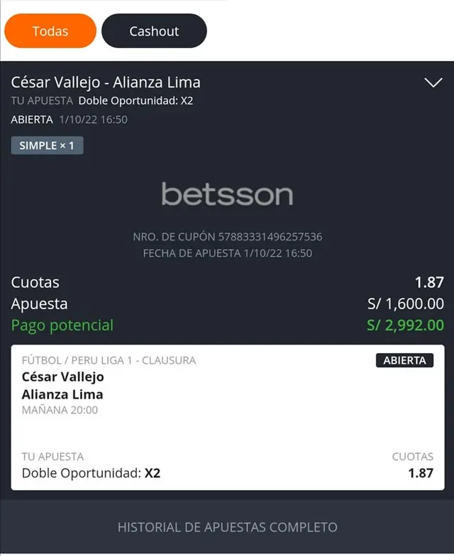Alianza Lima vs. César Vallejo