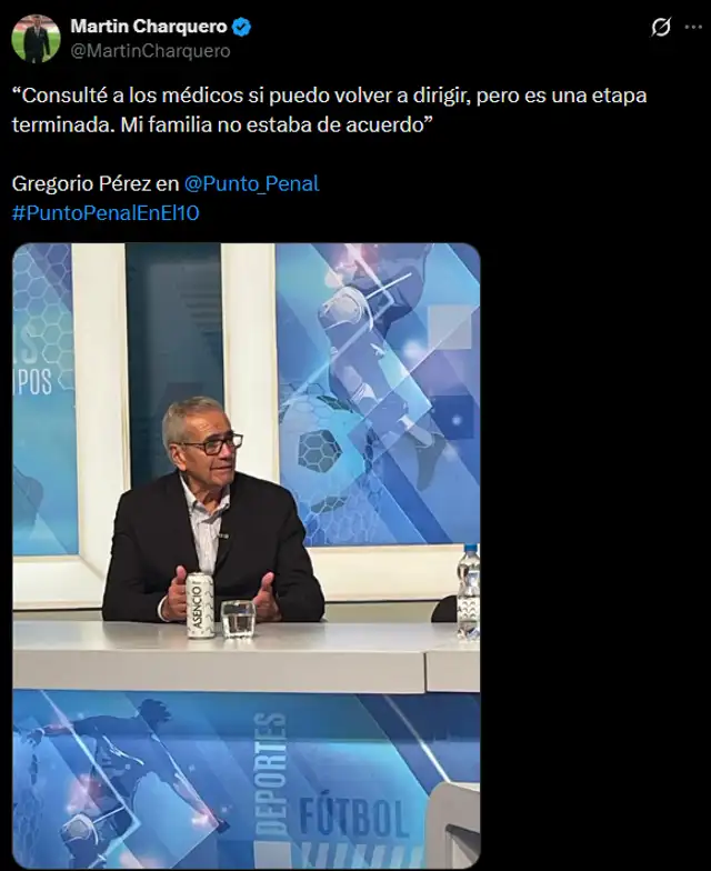 Gregorio Pérez puso fin a su carrera como DT