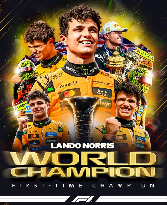 Lando Norris fue el campeón mundial de la F1 2025 Lando Norris fue el campeón mundial de la F1 2025