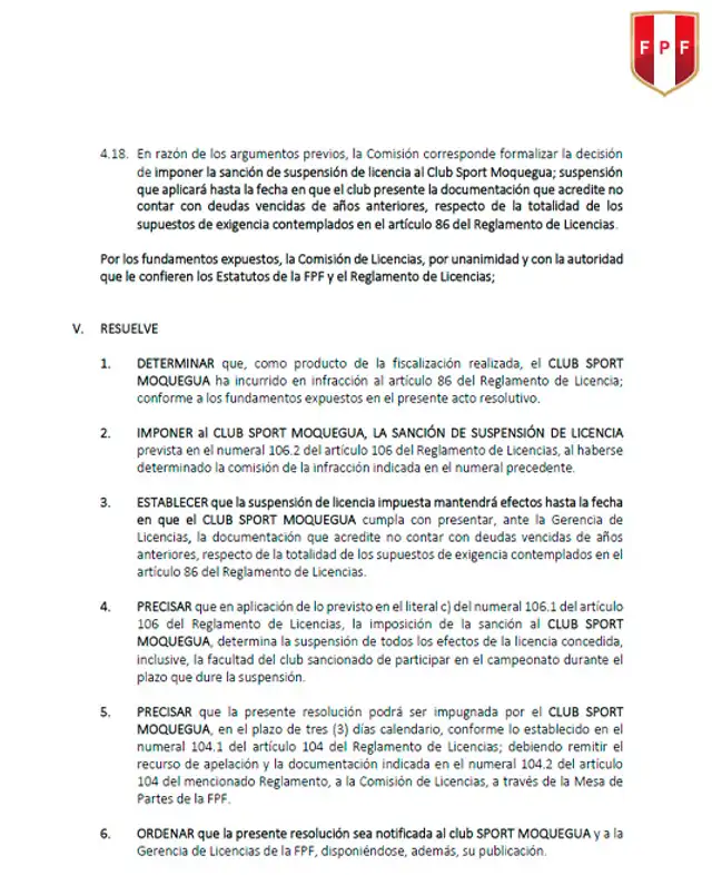 CD Moquegua, FPF, Liga 1 2026