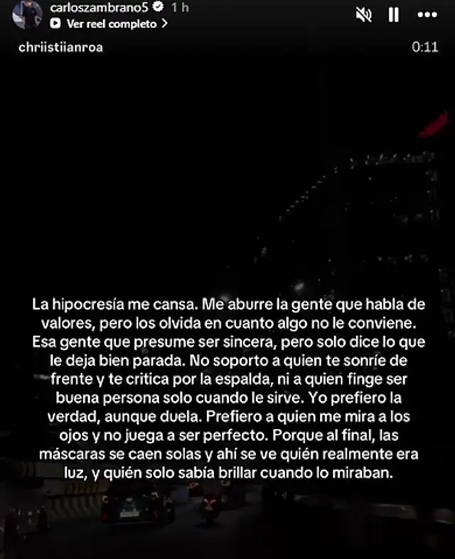 Carlos Zambrano y su mensaje post Alianza Lima vs Sporting Cristal Carlos Zambrano y su mensaje post Alianza Lima vs Sporting Cristal