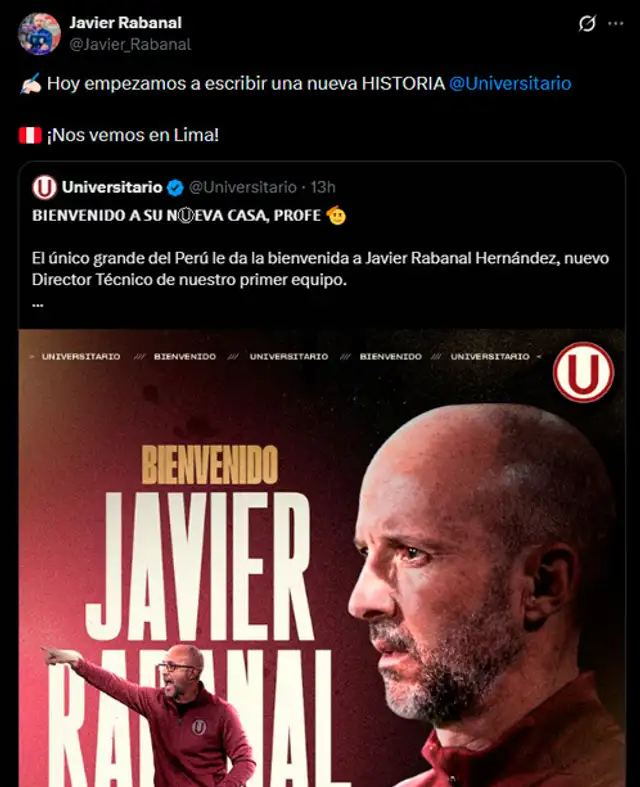 Javier Rabanal, Universitario