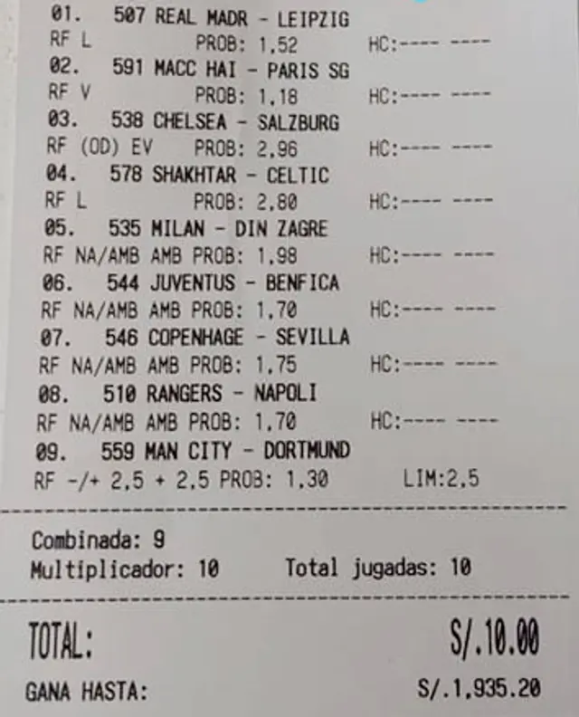 apuesta deportiva