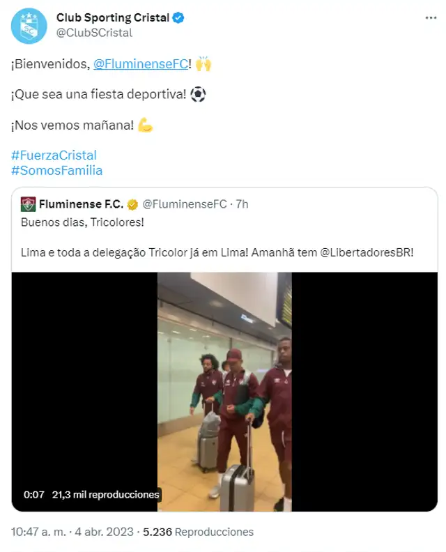 Sporting Cristal, Fluminense