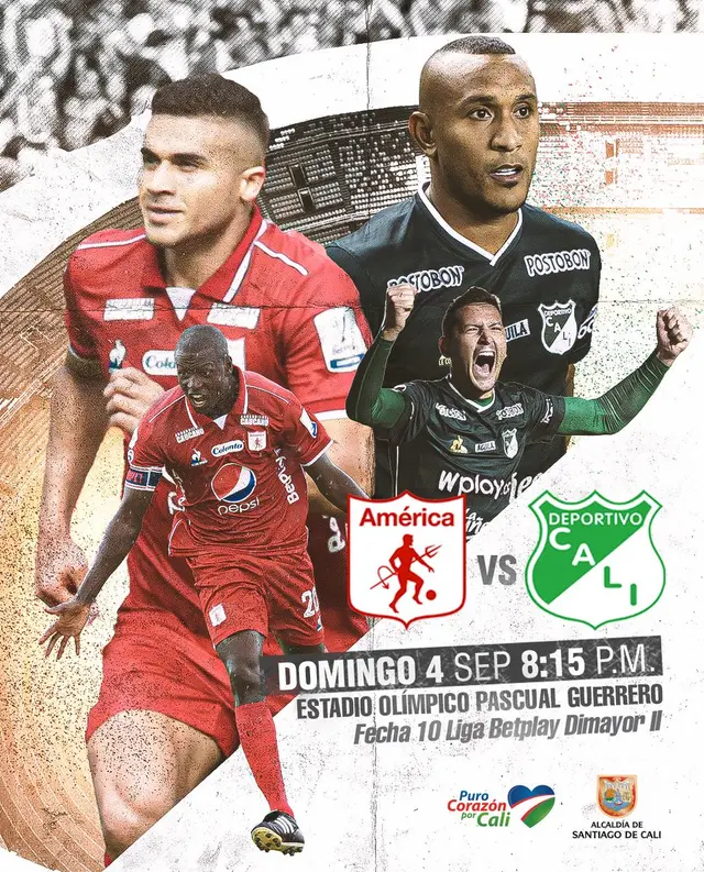 Así anuncia la ciudad de Cali el clásico.