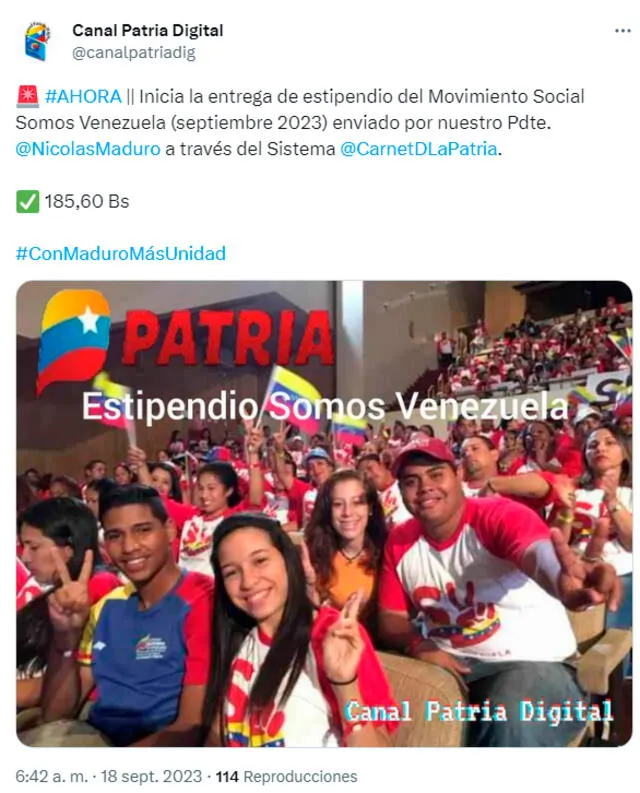 bono Somos Venezuela bono Somos Venezuela