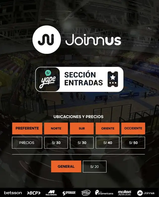 Precio de las entradas para la final.