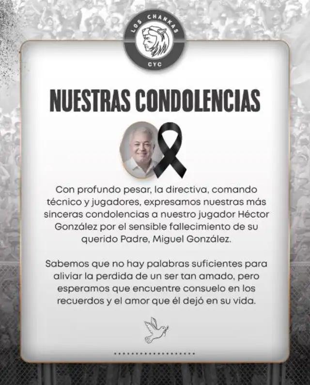 Falleció el papá de un jugador de Los Chankas.