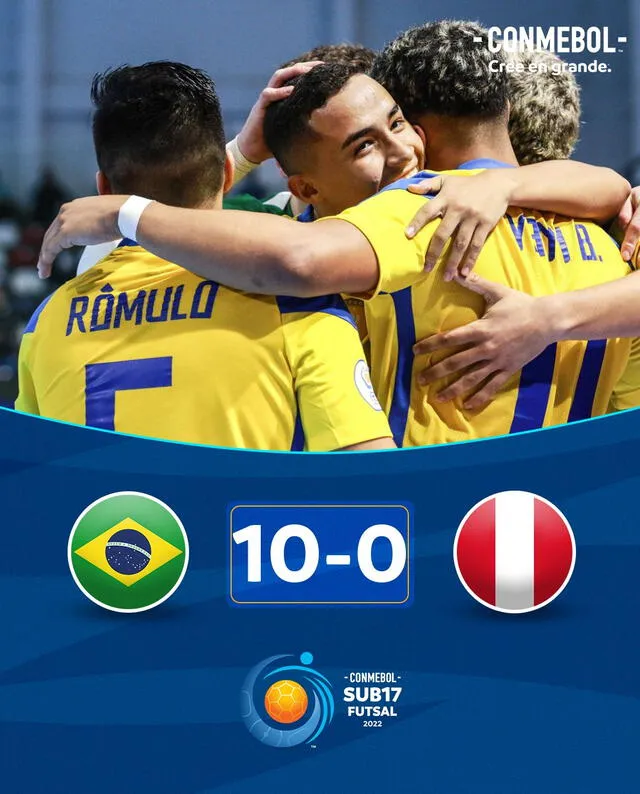 Brasil le ganó 10-0.a Perú Brasil le ganó 10-0.a Perú