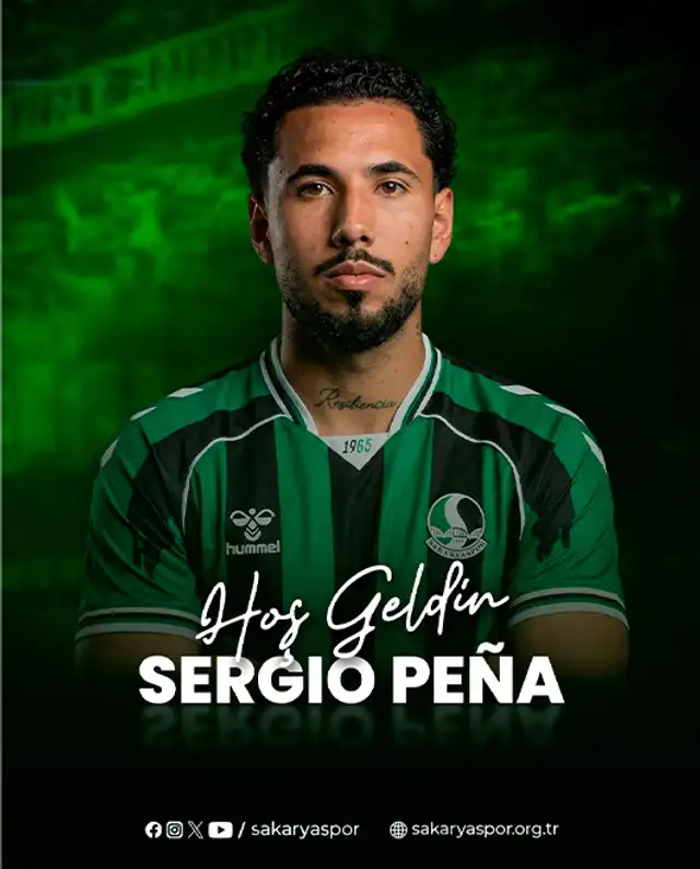 Sergio Peña es nuevo jugador del Sakaryaspor. Sergio Peña es nuevo jugador del Sakaryaspor.
