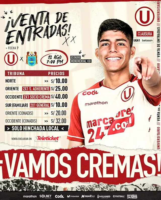 Universitario vs Binacional