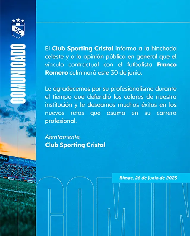 Sporting Cristal, Franco Romero