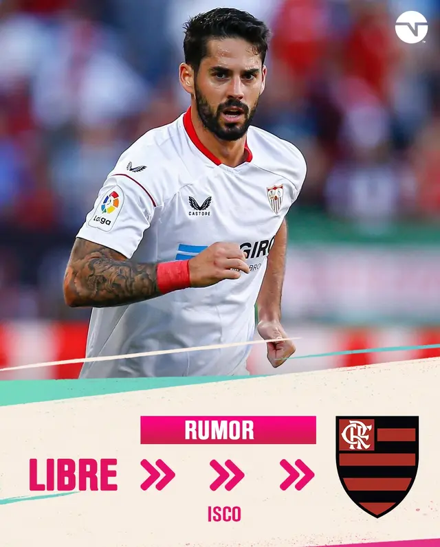  Isco estaría cerca de Flamengo para la temporada 2023. Foto: TNT Sports.    