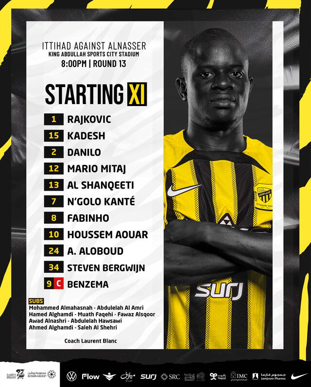 Once de Al Ittihad. Once de Al Ittihad.
