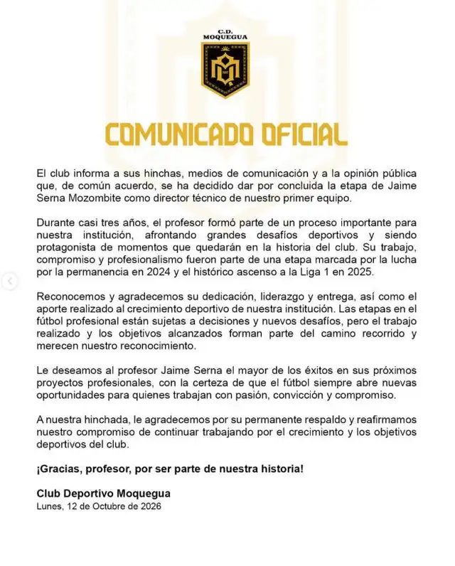 CD Moquegua, Liga 1 CD Moquegua, Liga 1