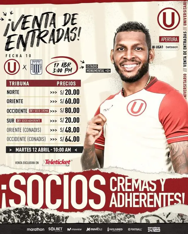 Precio de entradas para el U vs Alianza Lima