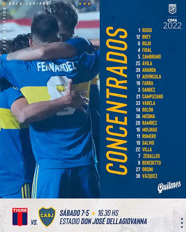 Boca Juniors vs Tigre