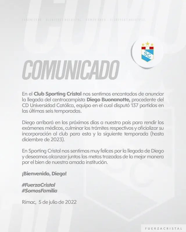 Comunicado Sporting Cristal   