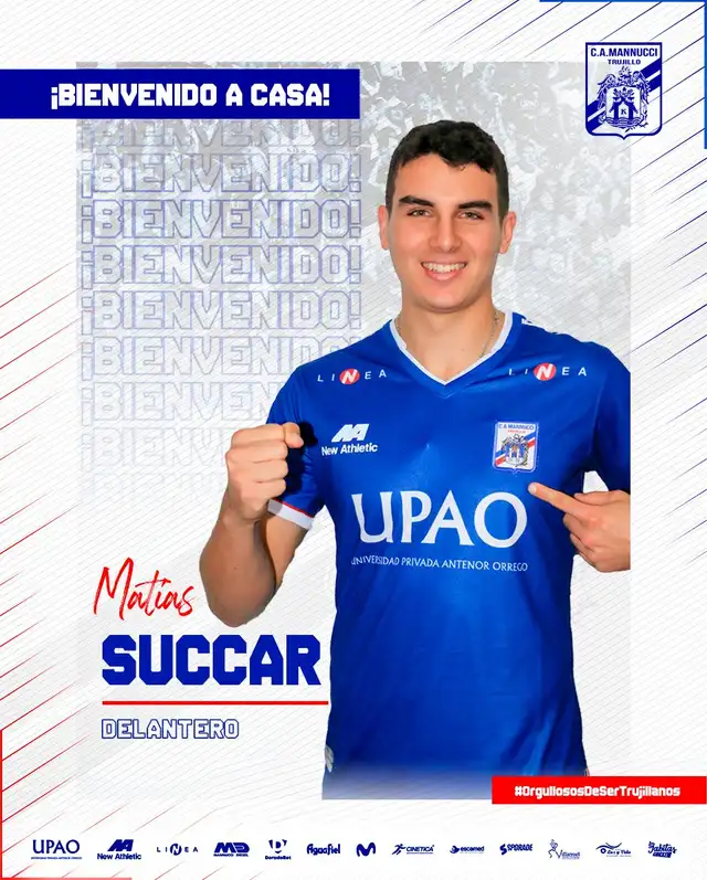 Matías Succar nuevo jugador de Carlos A. Mannucci.   