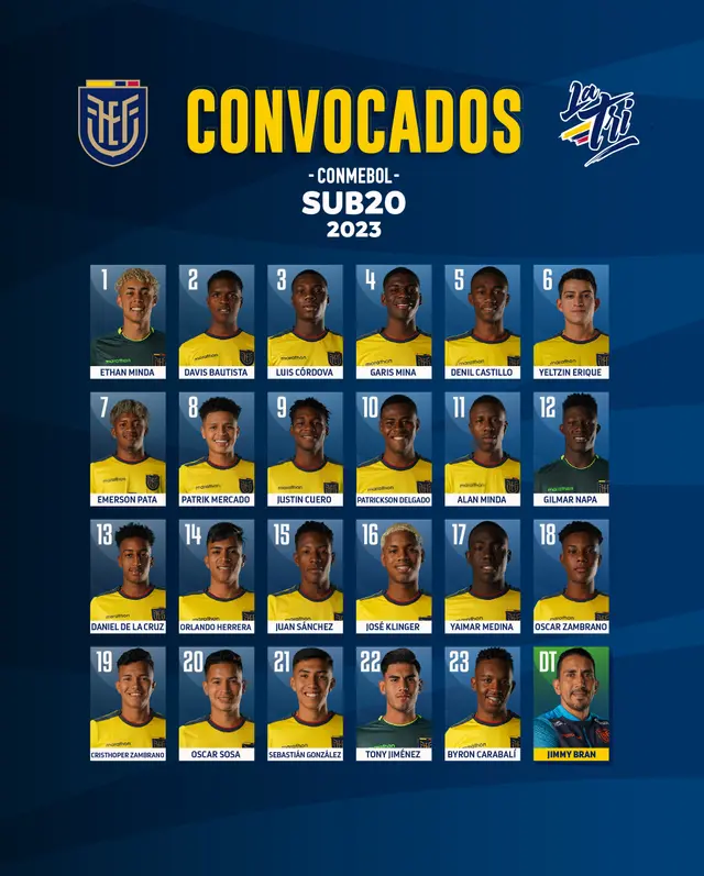 <strong>Ecuador, convocados</strong>   