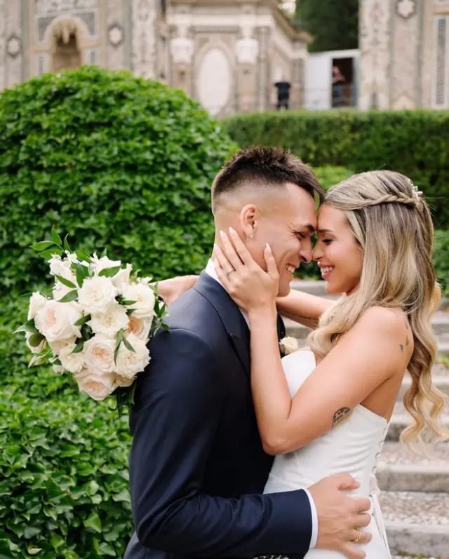  Agustina Gandolfo y Lautaro Martínez en su boda. Foto: Instragram - Lautaro Martínez   