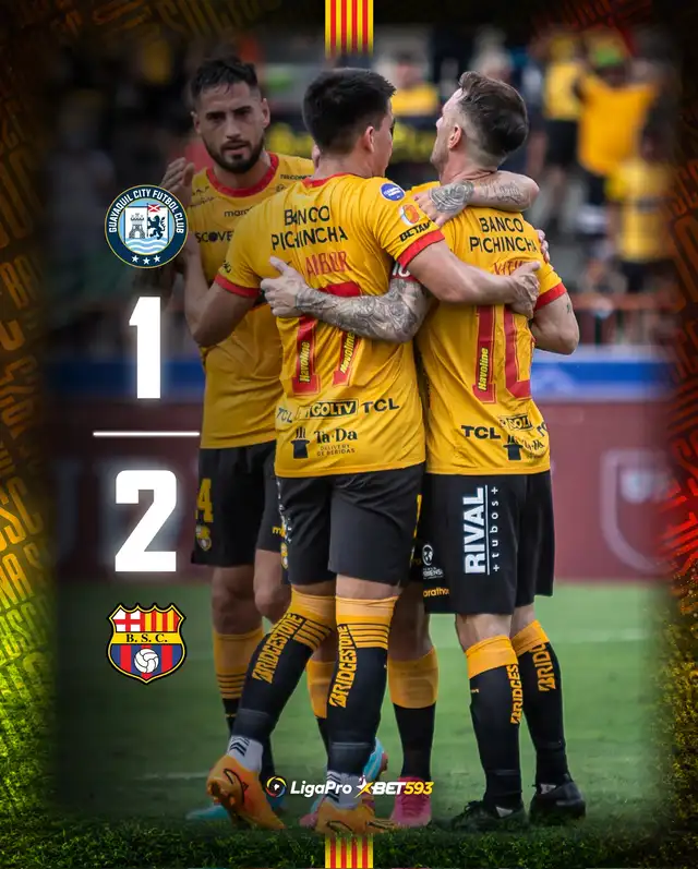 Barcelona le ganó 2-1 a Guayaquil City. Barcelona le ganó 2-1 a Guayaquil City.