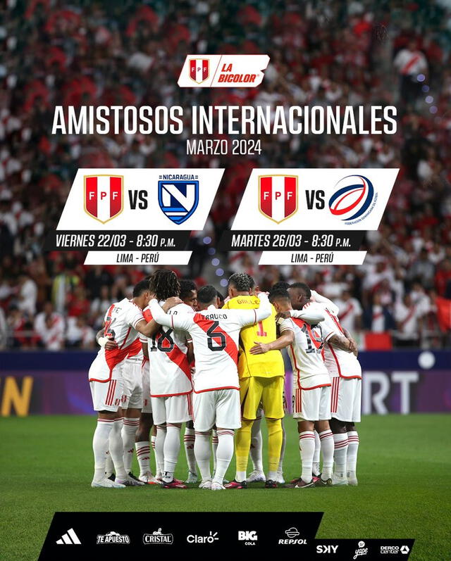 Amistosos de Perú para marzo Amistosos de Perú para marzo
