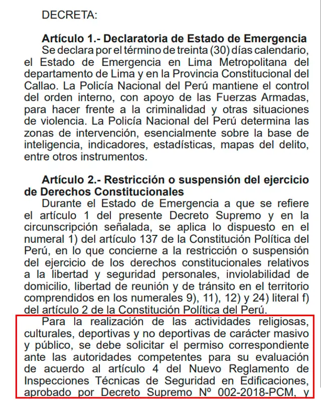 estado de emergencia estado de emergencia