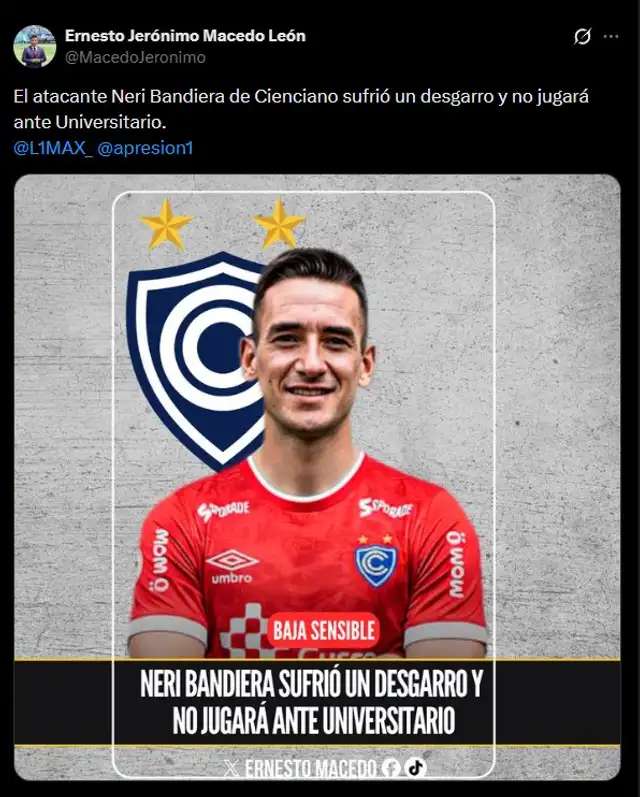Cienciano, Neri Bandiera