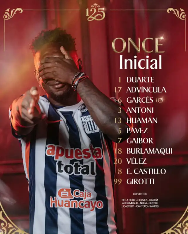 Alineación de Alianza Lima para el Clásico del Fútbol Peruano Alineación de Alianza Lima para el Clásico del Fútbol Peruano