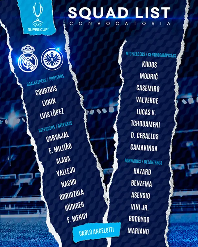 Real Madrid vs Eintracht Frankfurt