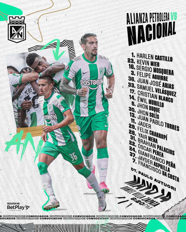 Convocados de Atlético Nacional Convocados de Atlético Nacional