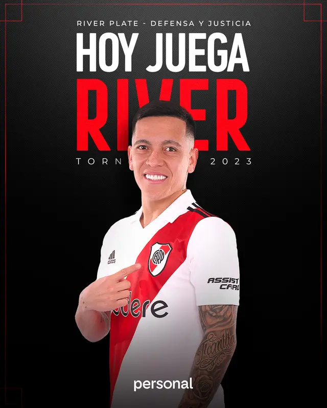 El anuncio de River Plate por su partido ante Defensa y Justicia. Foto: Twitter River   