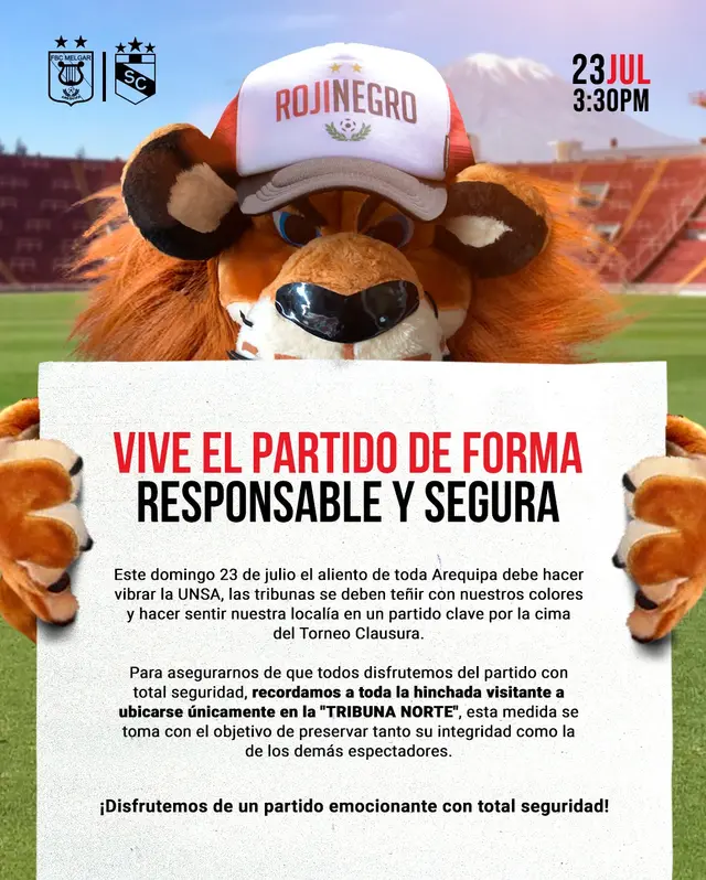 Comunicado de Melgar a través de sus redes sociales Comunicado de Melgar a través de sus redes sociales