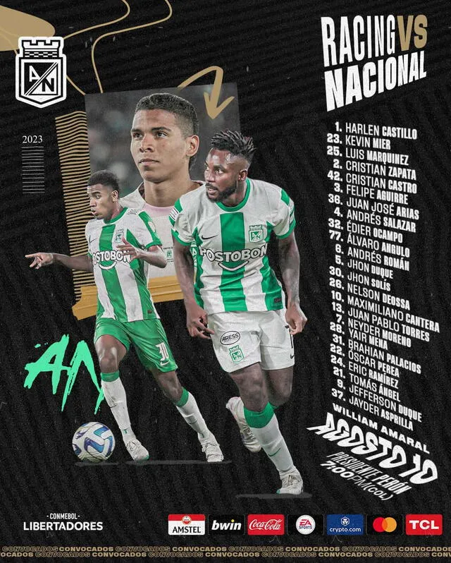 Convocados de Atlético Nacional