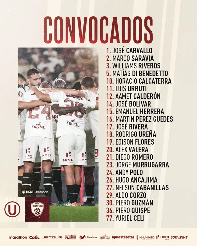Esta es la lista de convocados de la 