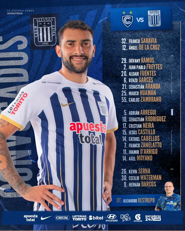 Alianza Lima: convocados ante Cienciano