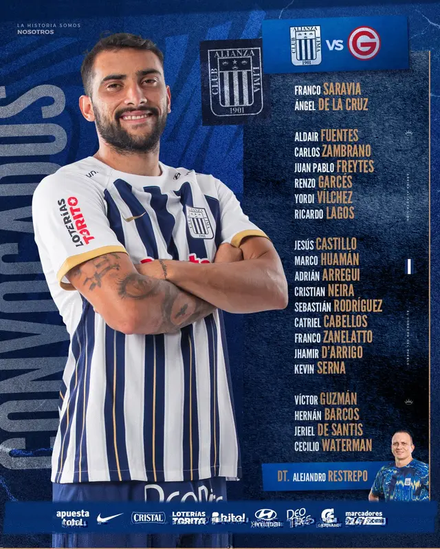Convocados de Alejandro Restrepo (Foto: Alianza Lima)