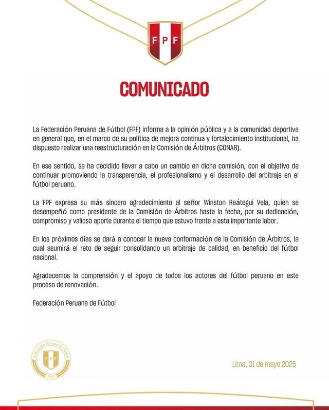 CONAR, Winston Reátegui